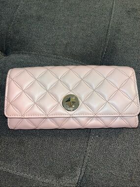 NWOT KATE SPADE NATALIA LARGE TYURN LOCK WALLET IN LIGHT PINK